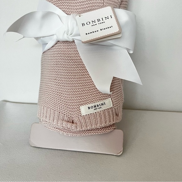 Bonbini Bamboo Blanket Soft Blush Pink Breathable Antibacterial Hypoallergenic - Picture 6 of 9